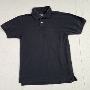 Duck Head Polo Shirt Mens Medium Black Knit Short Sleeve Logo Casual Golf